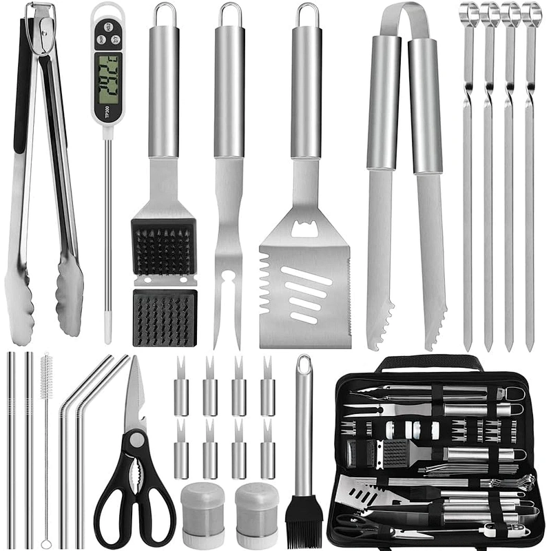 29 Piece BBQ Tools Set Stainless Steel BBQ Grill Accessories Grill Utensils Set